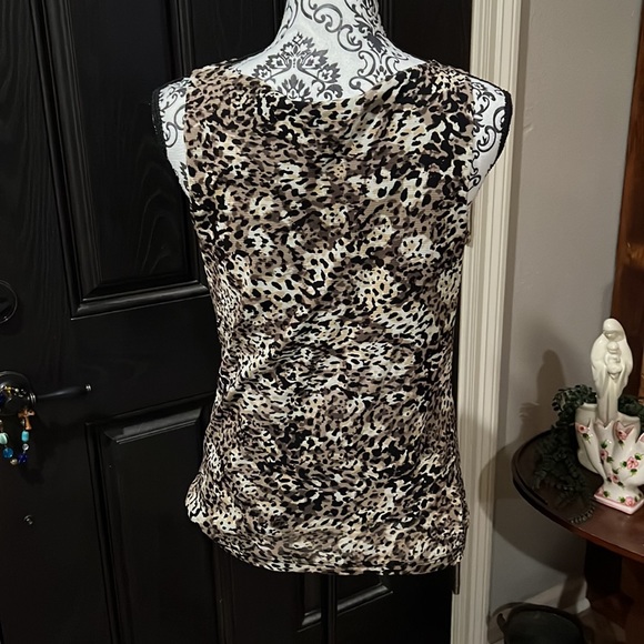 Liz Claiborne Small Leopard Tank Blouse  #119 - Picture 4 of 5